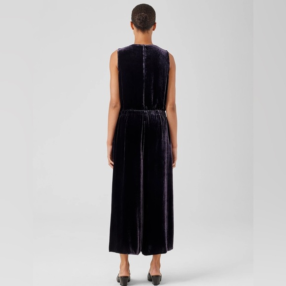 NWT Eileen Fisher Velvet Wide-Leg Jumpsuit - Picture 3 of 8